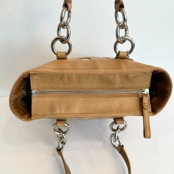 COACH Lunch Gallery Tote Limited Edition Caramel Leather with Polka Dots